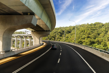 highway construction with beautiful curves in Taiwan