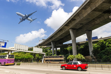 modern city viaduct.