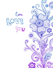 Greeting card for wedding or valentine day