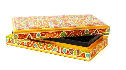 indian lacquered rectangular box for jewel