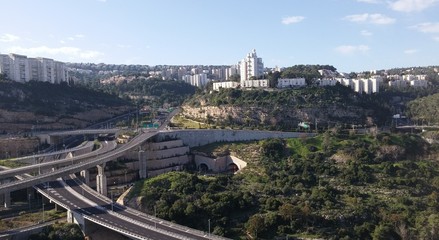 Fototapeta na wymiar Вид из окна Хаифа Израиль