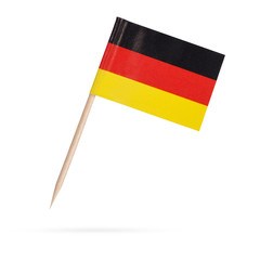 Miniature Flag Germany. Isolated on white background