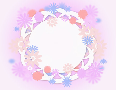 Beautiful soft Floral frame