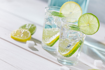 Closeup of citrus drink for summer