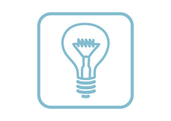 Light bulb vector icon on white background