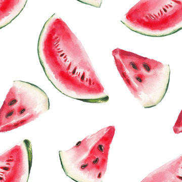 watercolor watermelon pattern