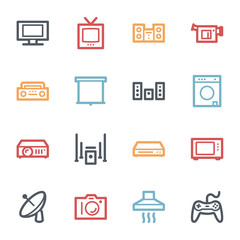 Home Appliance web icons set