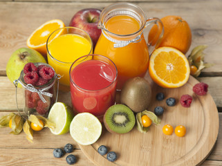 sweet juice on wood
