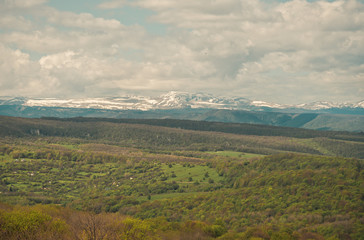 Spring in the mountains of the Caucasus, Republic of Adygea