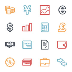 Finance web icons set