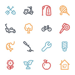 Gardening Equipment Web icons
