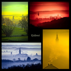 Town of Krizevci four colors collage