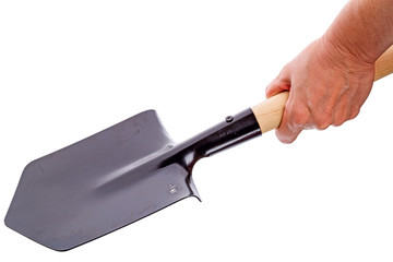 Hand with shovel
