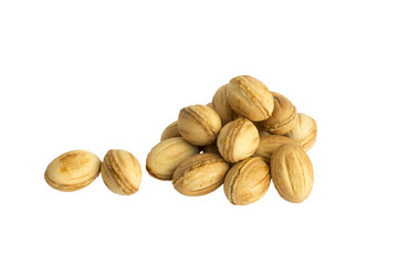 baking in the form of nuts isolated on a white background