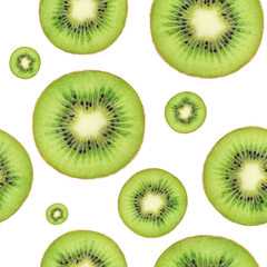 Fototapeta premium Seamless kiwi background