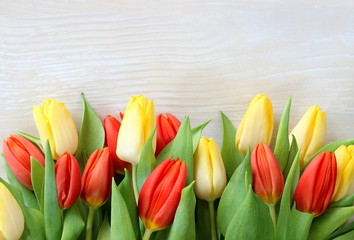 Cornice di tulipani