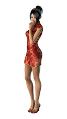 Naklejka premium Chinese Young Woman