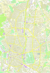 Naklejka premium Madrid color map