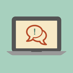 Laptop comments concept