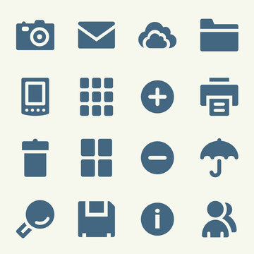 Photo collection web icons set