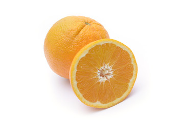 Orange fruit on white