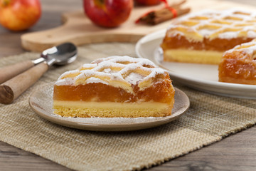 Apple Pie. Selective focus.