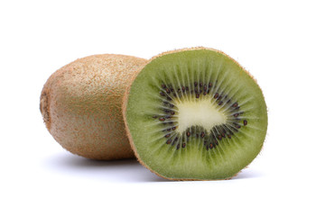 Kiwi fruit on white background