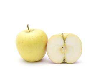Apples on white background
