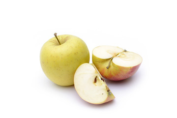 Apples on white background