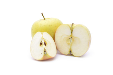 Apples on white background