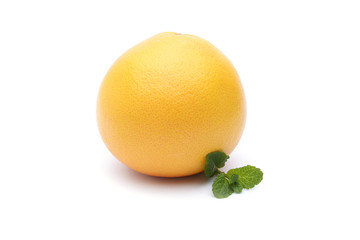 Grapefruits on white background