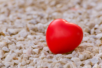 Heart of love in Valentine's day on stone.
