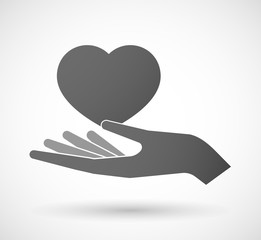Hand giving a heart