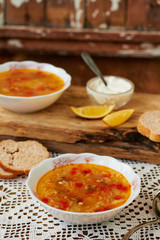 Rassolnik. Traditional russian soup.