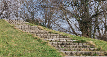 Fototapeta na wymiar Seepark stone staircase