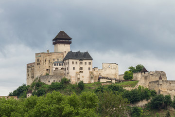 Fototapeta na wymiar The medieval castle of the city of Trencin in Slovakia