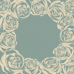 Vector ornate rose background. Easy to edit.