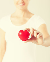 woman hands with heart