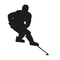 Fototapeta premium Ice hockey player silhouette