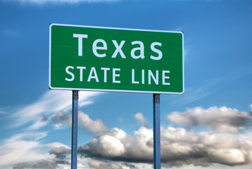 Texas state line sign - 77636855