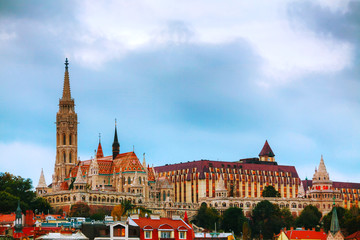 Fototapeta premium Old Budapest with St. Matthias church