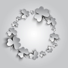 Stylish abstract St. Patrick's day background with leaf clover
