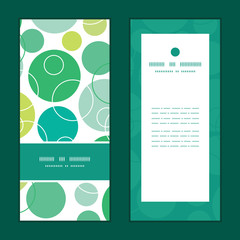 Vector abstract green circles vertical frame pattern invitation