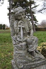 Obraz premium Angel on a cemetery