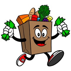 Grocery Bag with Money