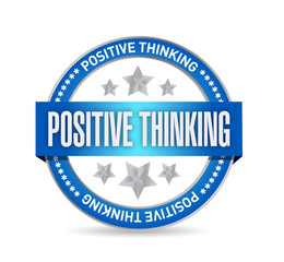 positive thinking seal illustration design