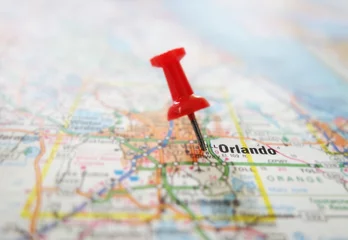 Photo sur Plexiglas Amérique centrale Orlando map