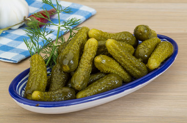 Marinated small cucumber