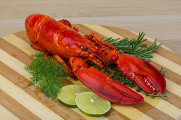 Boiled lobster