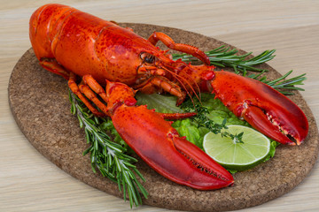 Boiled lobster